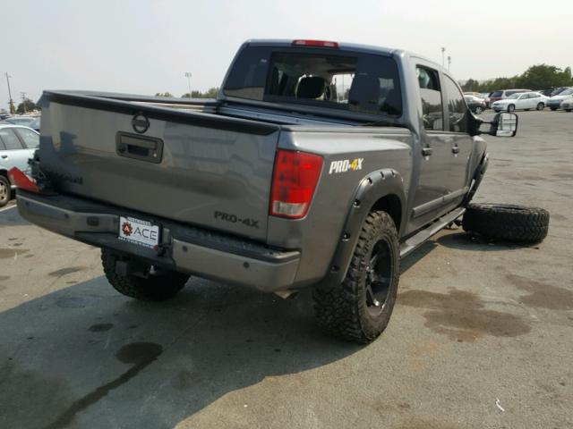 1N6AA0EC6EN510672 - 2014 NISSAN TITAN S GRAY photo 4