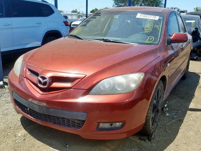 JM1BK343981147514 - 2008 MAZDA 3 HATCHBAC BURGUNDY photo 2