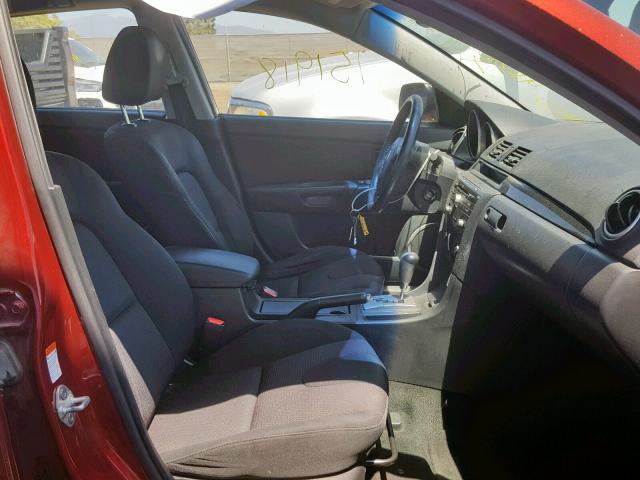 JM1BK343981147514 - 2008 MAZDA 3 HATCHBAC BURGUNDY photo 5