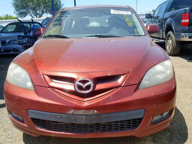 JM1BK343981147514 - 2008 MAZDA 3 HATCHBAC BURGUNDY photo 9