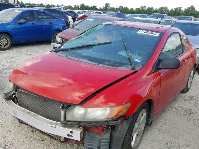 2HGFG12928H577015 - 2008 HONDA CIVIC EXL RED photo 2