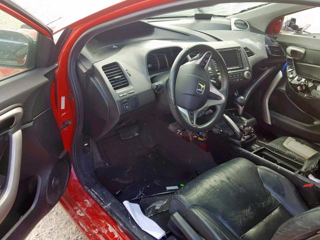 2HGFG12928H577015 - 2008 HONDA CIVIC EXL RED photo 9