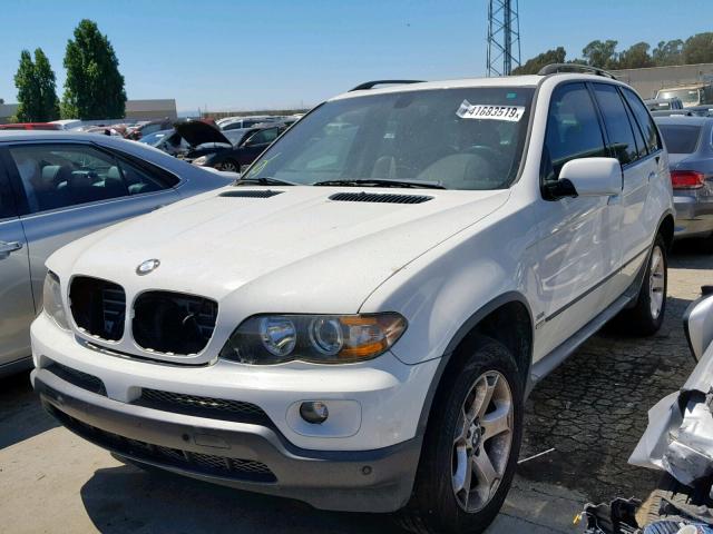 5UXFA13505LY13413 - 2005 BMW X5 3.0I WHITE photo 2