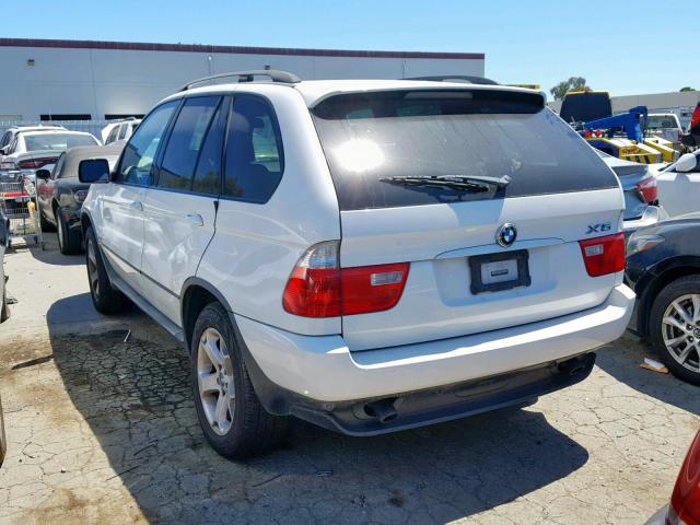 5UXFA13505LY13413 - 2005 BMW X5 3.0I WHITE photo 3