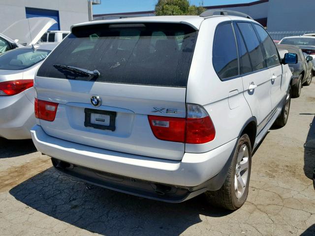 5UXFA13505LY13413 - 2005 BMW X5 3.0I WHITE photo 4