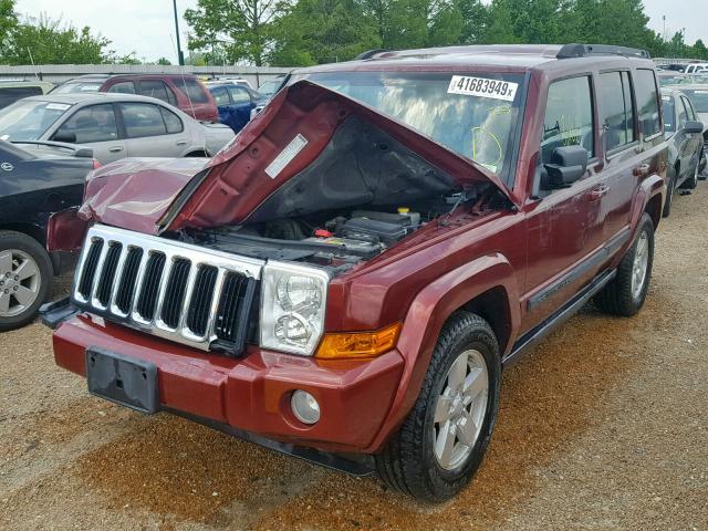1J8HG48K68C131934 - 2008 JEEP COMMANDER MAROON photo 2