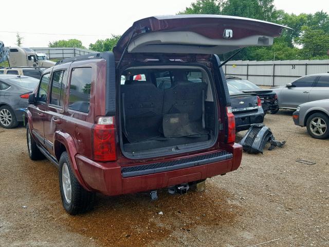 1J8HG48K68C131934 - 2008 JEEP COMMANDER MAROON photo 3
