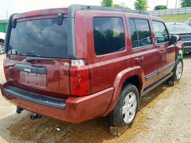 1J8HG48K68C131934 - 2008 JEEP COMMANDER MAROON photo 4