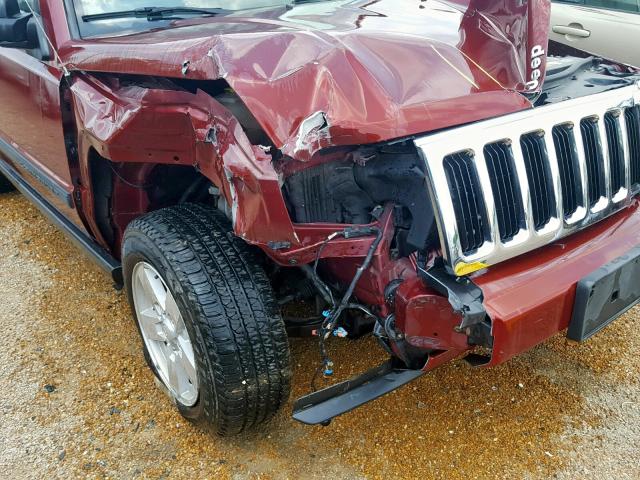 1J8HG48K68C131934 - 2008 JEEP COMMANDER MAROON photo 9