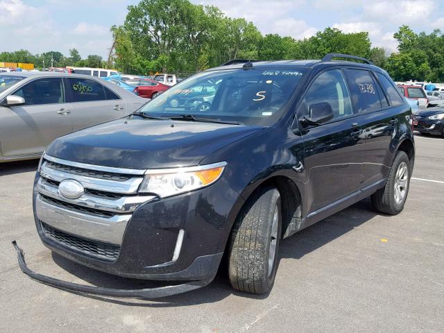 2FMDK4JC8DBA44999 - 2013 FORD EDGE SEL BLACK photo 2