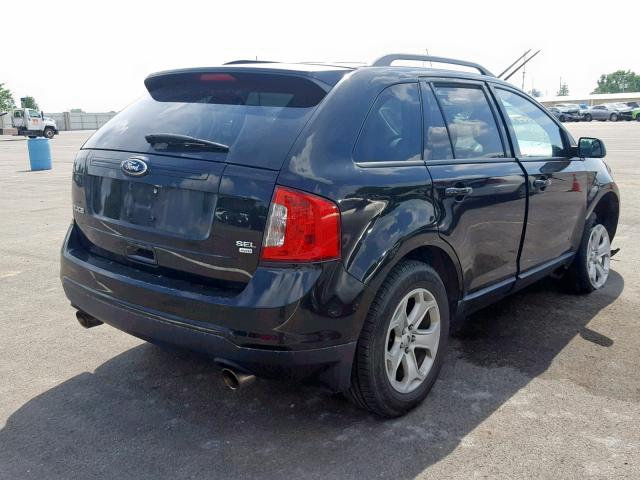 2FMDK4JC8DBA44999 - 2013 FORD EDGE SEL BLACK photo 4