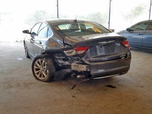 1C3CCCCGXFN515358 - 2015 CHRYSLER 200 C GRAY photo 3