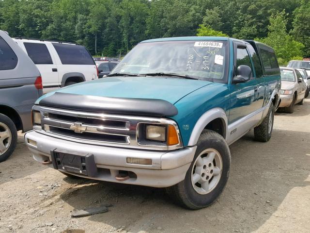 1GCDT19W6T8134166 - 1996 CHEVROLET S TRUCK S1 GREEN photo 2