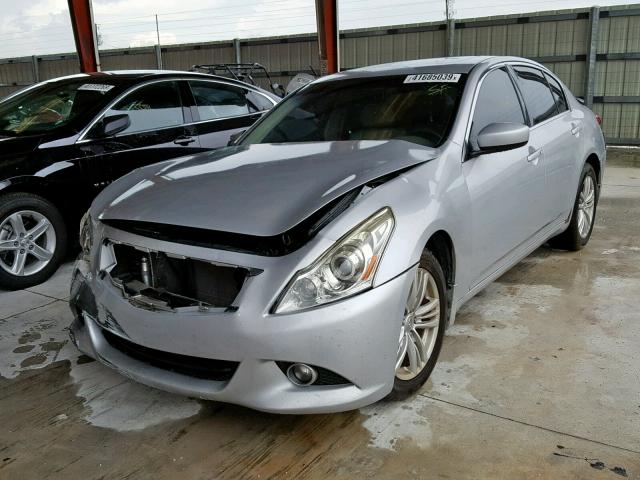 JN1DV6AP5CM812945 - 2012 INFINITI G25 BASE SILVER photo 2