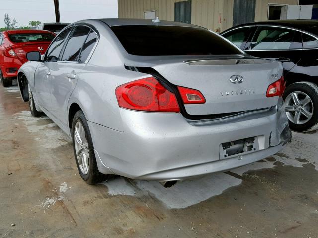 JN1DV6AP5CM812945 - 2012 INFINITI G25 BASE SILVER photo 3