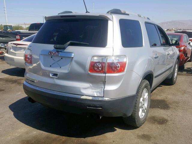 1GKLRKED9AJ110622 - 2010 GMC ACADIA SL SILVER photo 4