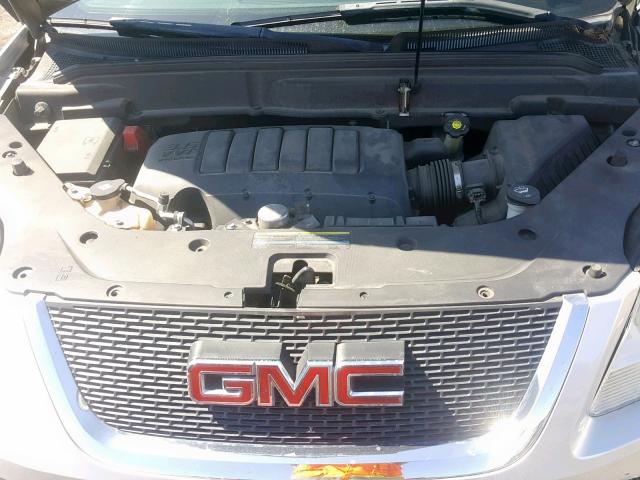 1GKLRKED9AJ110622 - 2010 GMC ACADIA SL SILVER photo 7