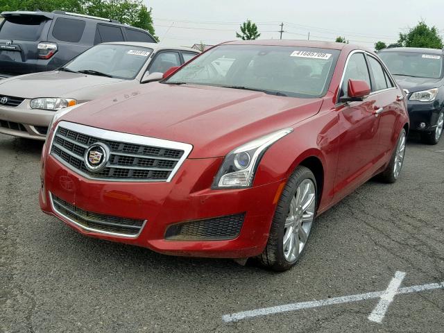 1G6AB5RA1D0118445 - 2013 CADILLAC ATS LUXURY RED photo 2