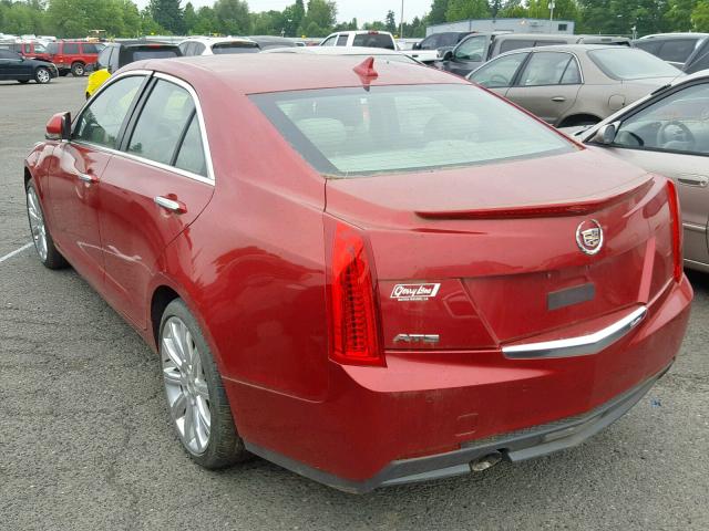 1G6AB5RA1D0118445 - 2013 CADILLAC ATS LUXURY RED photo 3