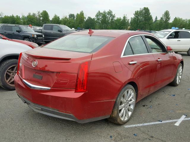 1G6AB5RA1D0118445 - 2013 CADILLAC ATS LUXURY RED photo 4