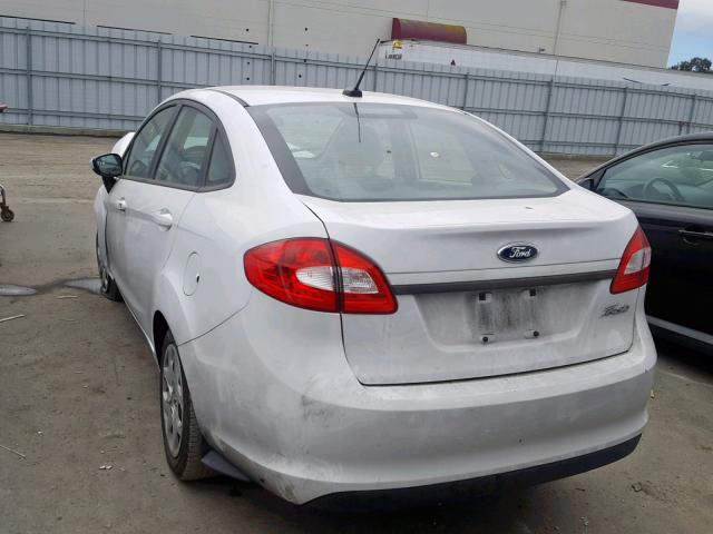 3FADP4AJ7DM214942 - 2013 FORD FIESTA S WHITE photo 3