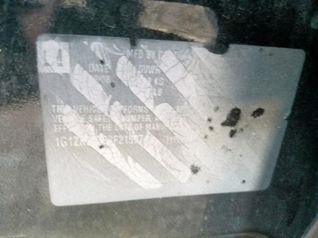 1G1ZK57788F215774 - 2008 CHEVROLET MALIBU LTZ შავი ფოტო 10