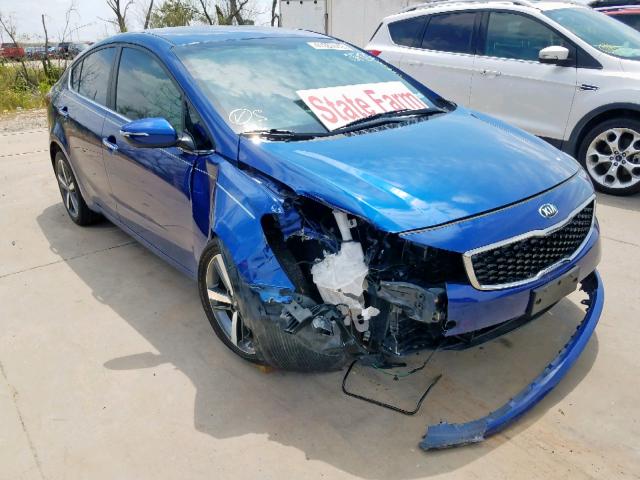 3KPFL4A80HE088080 - 2017 KIA FORTE EX BLUE photo 1