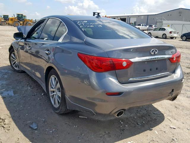 JN1BV7AP3FM348250 - 2015 INFINITI Q50 BASE GRAY photo 3