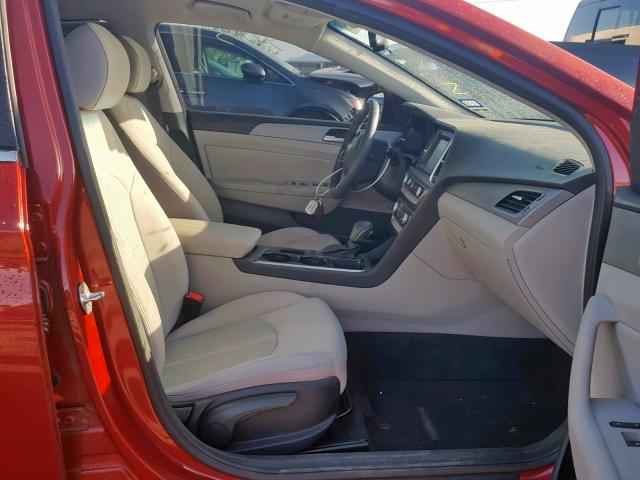 5NPE34AF7JH597207 - 2018 HYUNDAI SONATA SPO RED photo 5