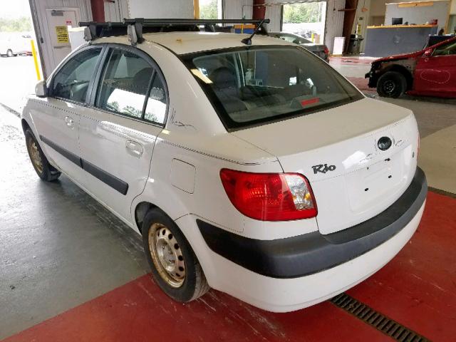 KNADE123666134806 - 2006 KIA RIO WHITE photo 3