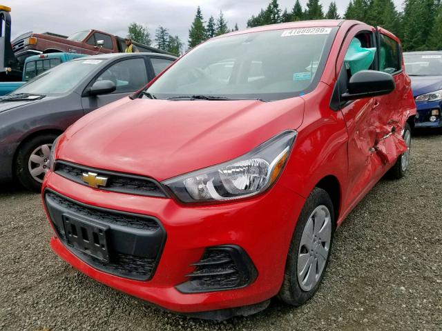 KL8CB6SAXGC612126 - 2016 CHEVROLET SPARK LS RED photo 2