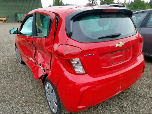 KL8CB6SAXGC612126 - 2016 CHEVROLET SPARK LS RED photo 3