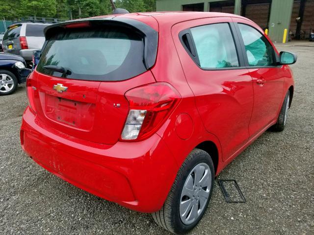 KL8CB6SAXGC612126 - 2016 CHEVROLET SPARK LS RED photo 4