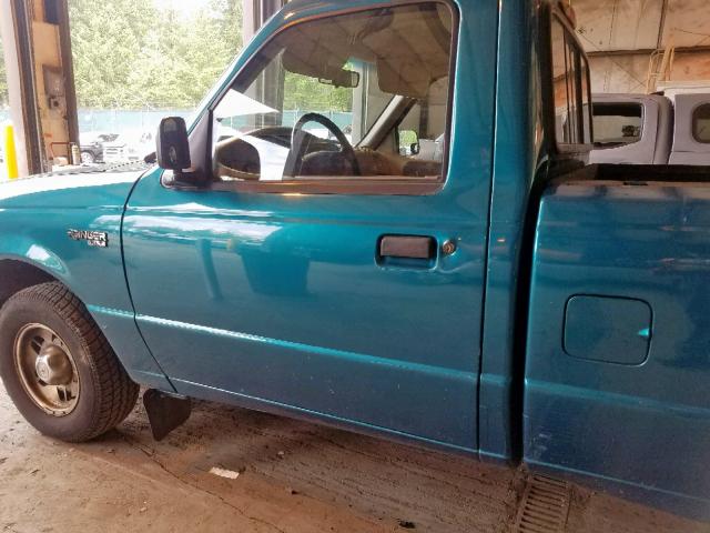 1FTCR10A6VUC10829 - 1997 FORD RANGER TURQUOISE photo 9