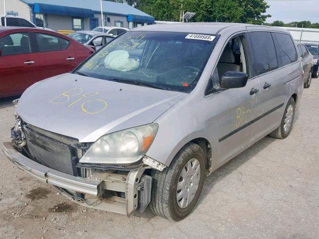 5FNRL38235B044024 - 2005 HONDA ODYSSEY LX SILVER photo 2