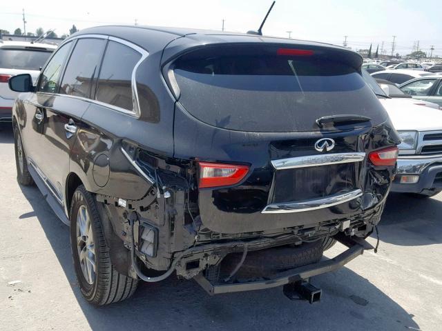 5N1AL0MN4DC300948 - 2013 INFINITI JX35 BLACK photo 3