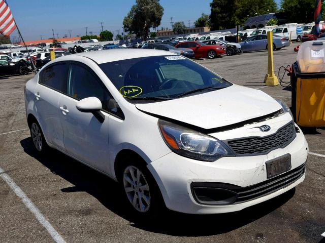 KNADM4A38D6319667 - 2013 KIA RIO LX WHITE photo 1