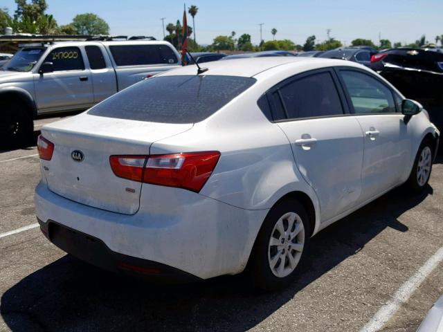 KNADM4A38D6319667 - 2013 KIA RIO LX WHITE photo 4