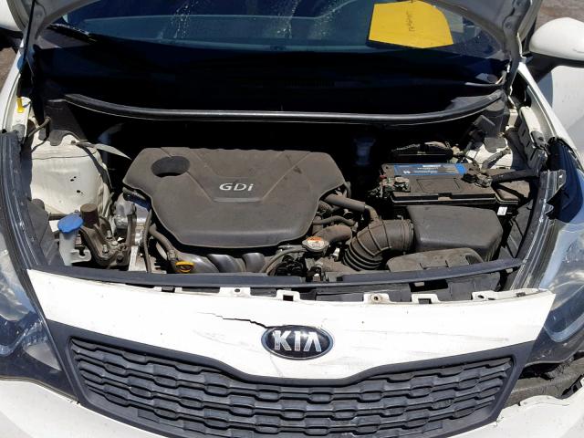 KNADM4A38D6319667 - 2013 KIA RIO LX WHITE photo 7