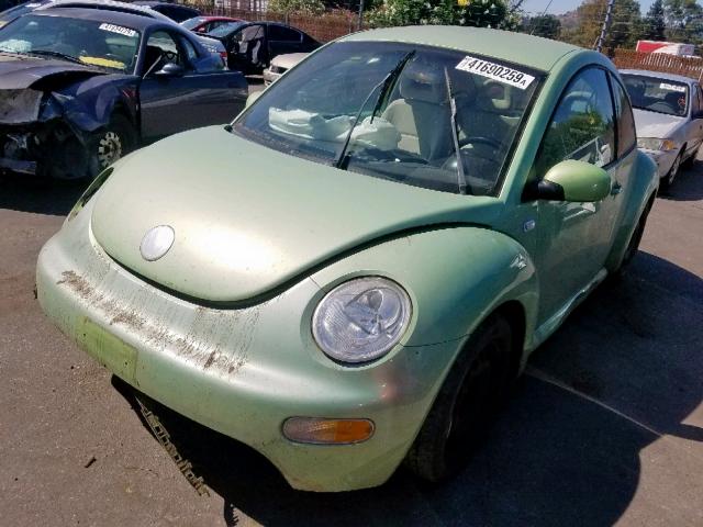 3VWBK21C32M440900 - 2002 VOLKSWAGEN NEW BEETLE მწვანე ფოტო 2