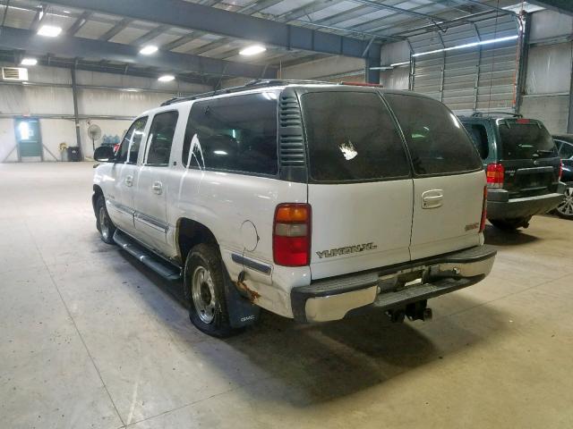 3GKFK16T2YG134497 - 2000 GMC YUKON XL K WHITE photo 3