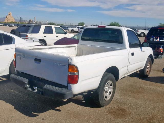 5TENL42N54Z326394 - 2004 TOYOTA TACOMA WHITE photo 4