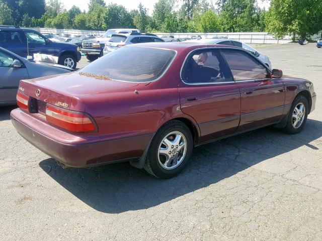 JT8BF12G3T0159766 - 1996 LEXUS ES 300 MAROON photo 4