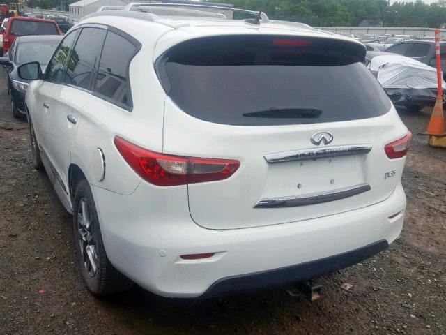 5N1AL0MM2DC303225 - 2013 INFINITI JX35 WHITE photo 3