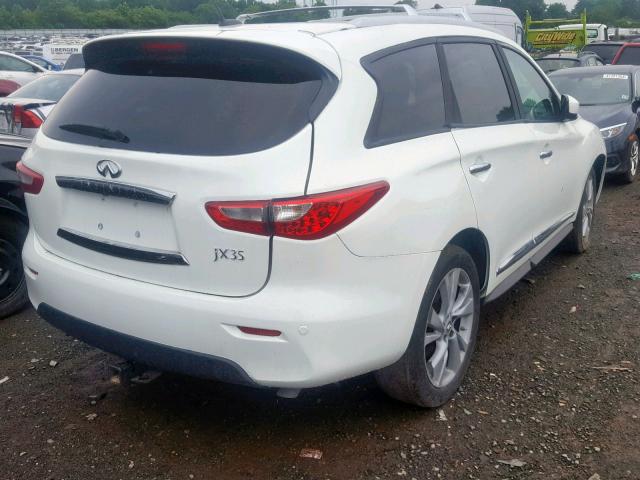 5N1AL0MM2DC303225 - 2013 INFINITI JX35 WHITE photo 4