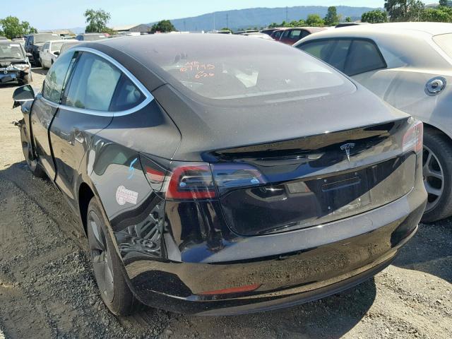 5YJ3E1EA8JF036334 - 2018 TESLA MODEL 3 BLACK photo 3