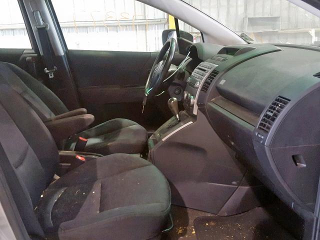 JM1CR2W3XA0362645 - 2010 MAZDA 5 SILVER photo 5