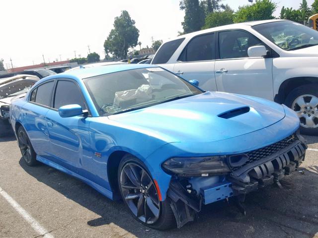 2C3CDXGJXKH576626 - 2019 DODGE CHARGER SC BLUE photo 1