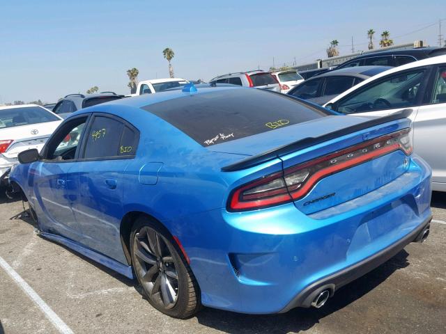 2C3CDXGJXKH576626 - 2019 DODGE CHARGER SC BLUE photo 3