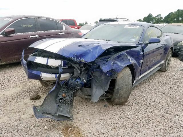 1FA6P8CF6F5385814 - 2015 FORD MUSTANG GT BLUE photo 2